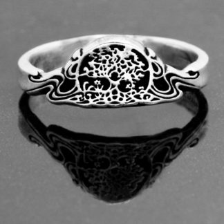 TREE RING:TREE OF LIFE RING IN STERLING SILVER